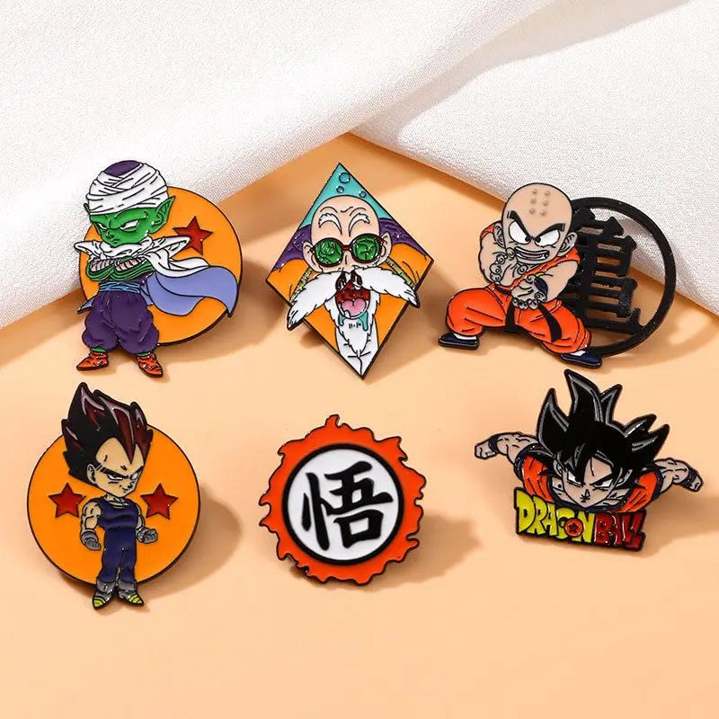Pin's colorés Dragon Ball - Piccolo Tortue Géniale Krilin et Saiyans