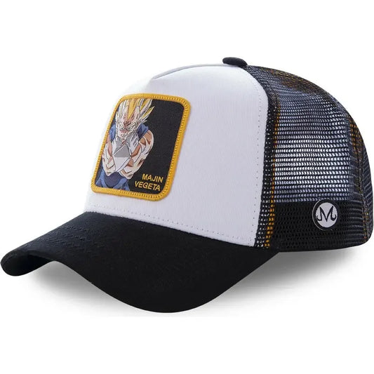 Gorra negra y blanca Dragon Ball - Majin Vegeta en parche