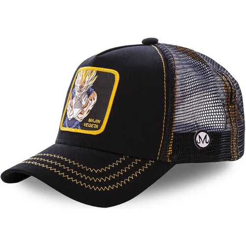 Gorra negra con costuras doradas Dragon Ball - Majin Vegeta