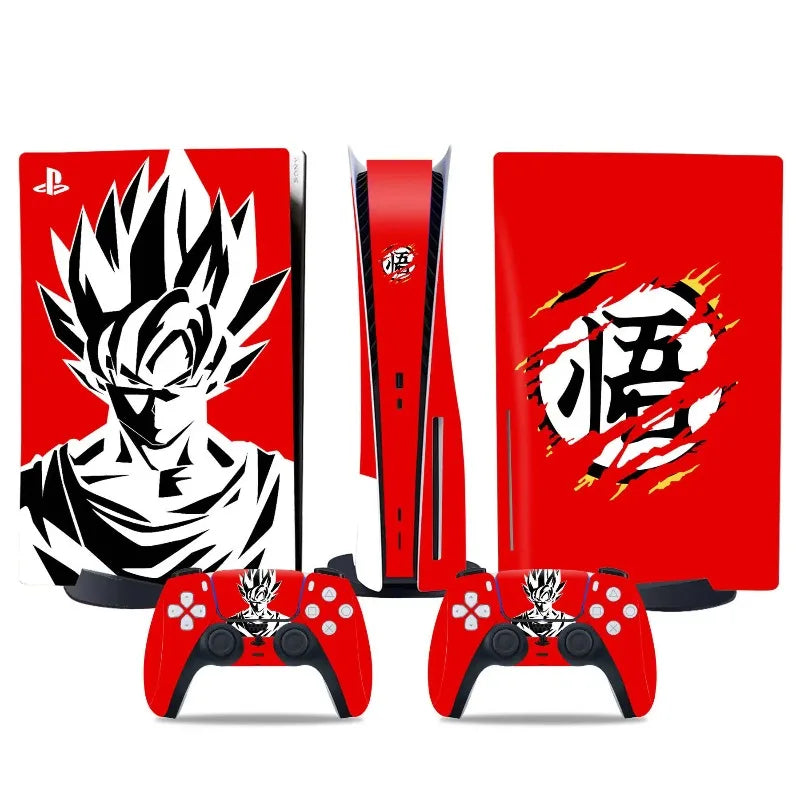 PS5 and Dragon Ball controller sticker - Goku Super Saiyan Blue close-up
