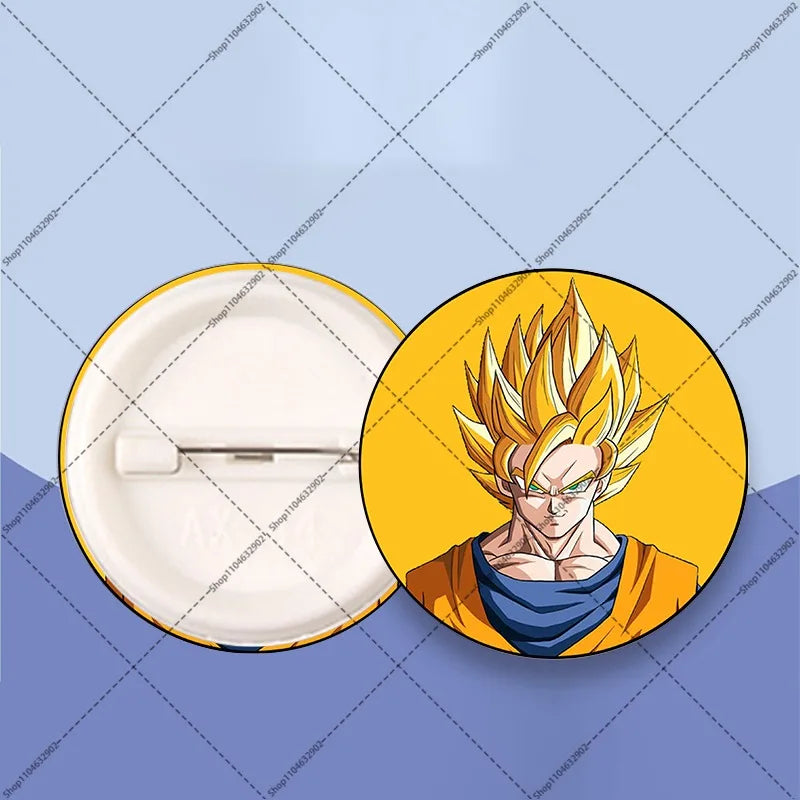 Distintivi rotondi Dragon Ball - Goku bambino e kanji Go