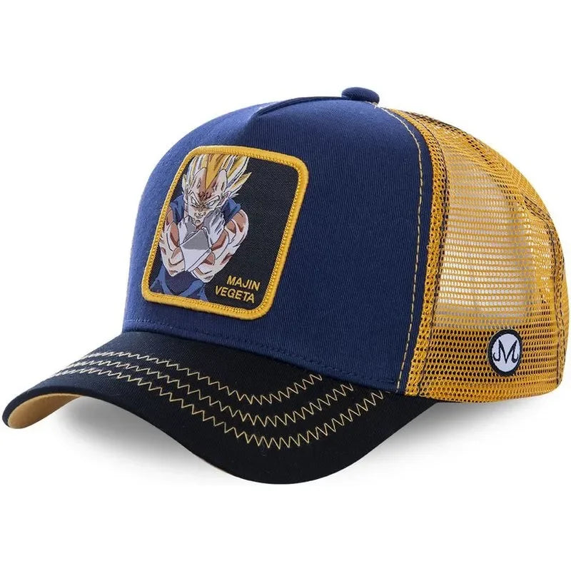Gorra negra con costuras doradas Dragon Ball - Majin Vegeta