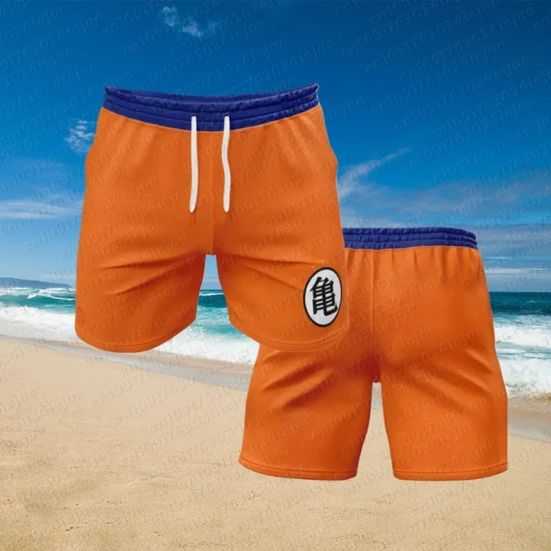 Orange shorts swimsuit Dragon Ball - Goku outfit and Kame emblem