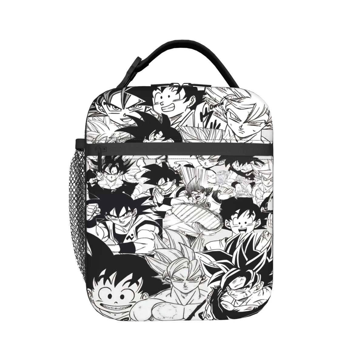 Sac repas noir Dragon Ball - Goku enfant Goku Blue et kanji Kame
