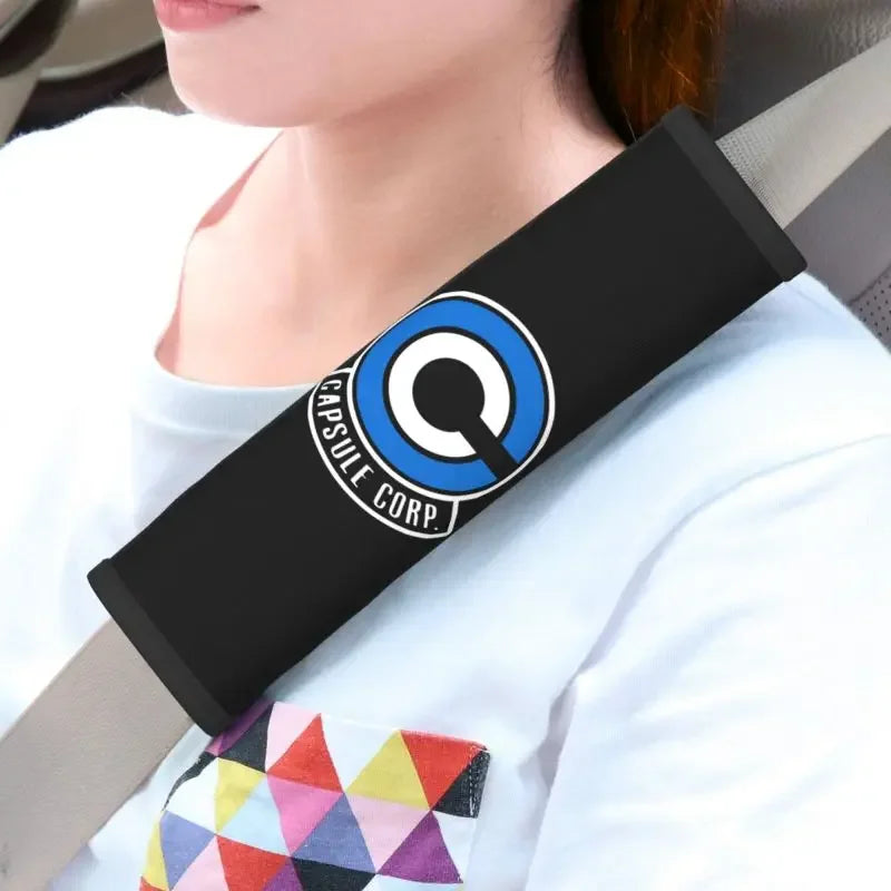 Dragon Ball black belt protectors - blue Capsule Corp logo