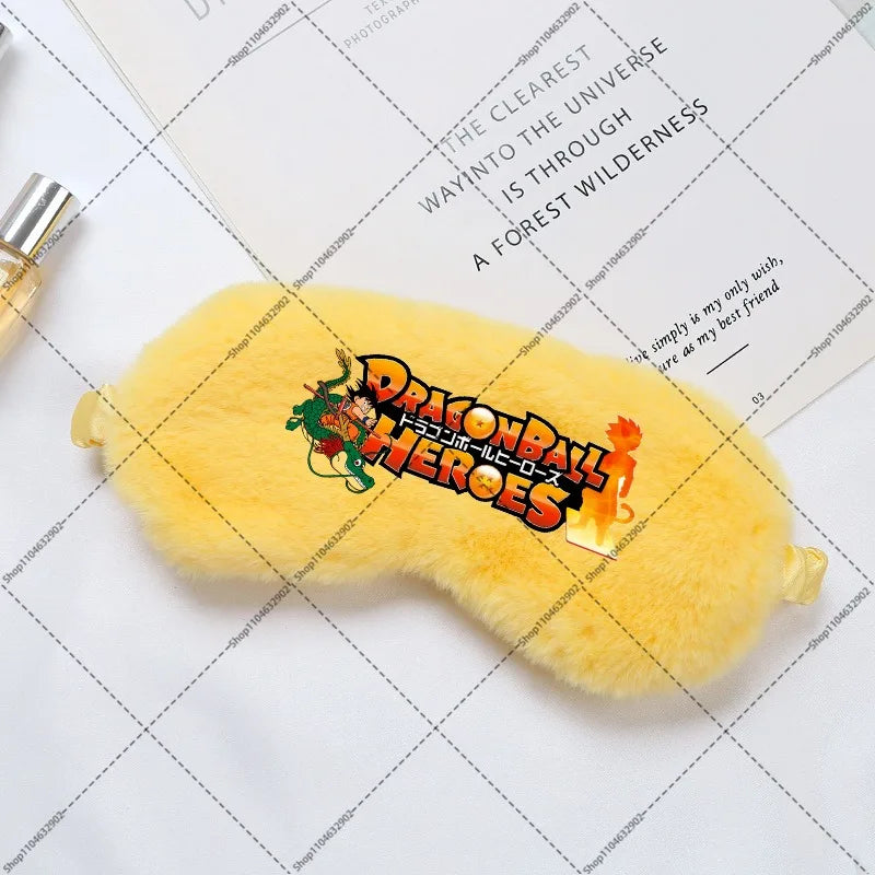 Maschera da notte gialla Dragon Ball - Goku bambino nel medaglione e logo