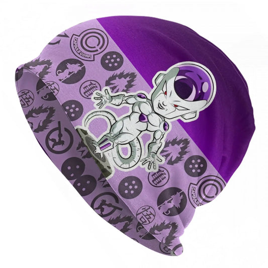 Bonnet violet Dragon Ball - Freezer chibi et petits symboles