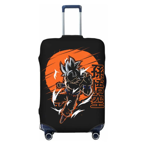 Dragon Ball suitcase cover - Goku Super Saiyan on orange circle