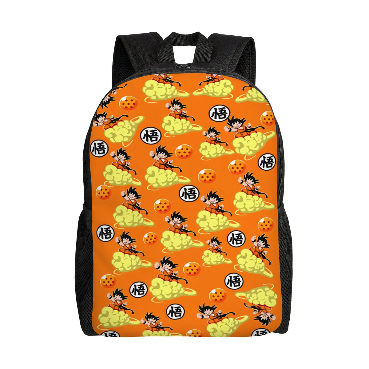 Mochila naranja Dragon Ball - Goku niño sosteniendo una bola de cristal
