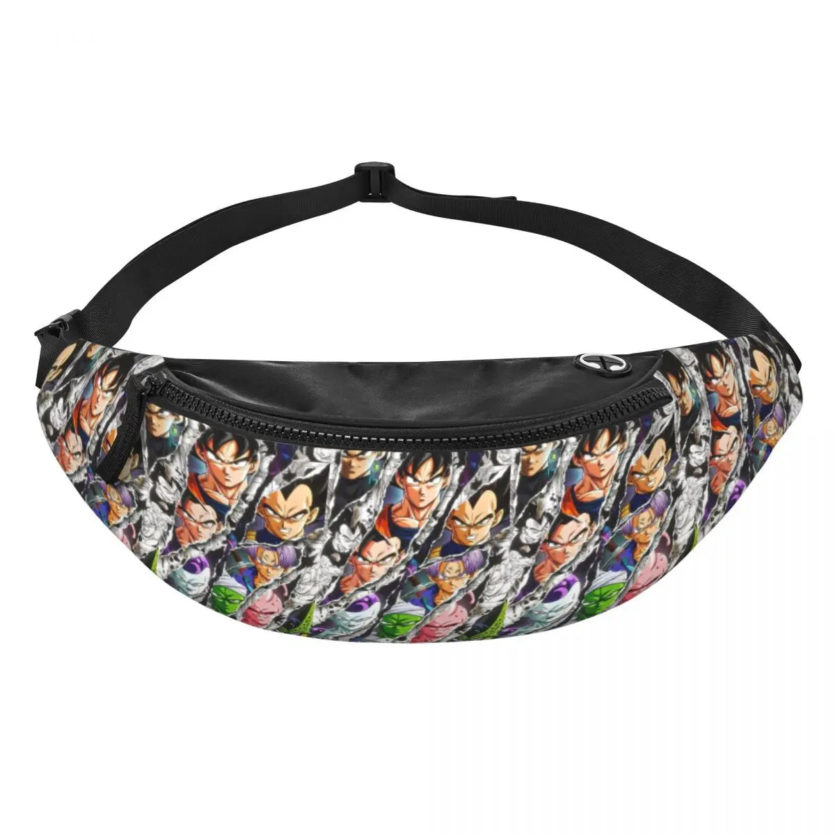 Sac banane manga Dragon Ball - Goku Vegeta et les adversaires en cases