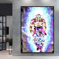 Goku et Golden Freezer en superposition