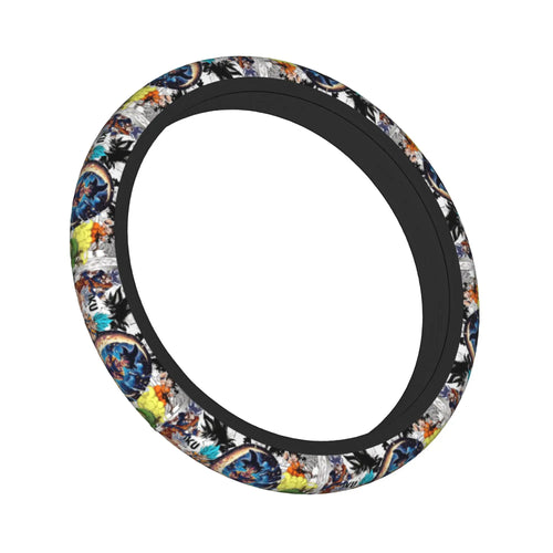 Coprivolante multicolore Dragon Ball - collage di scene di combattimento