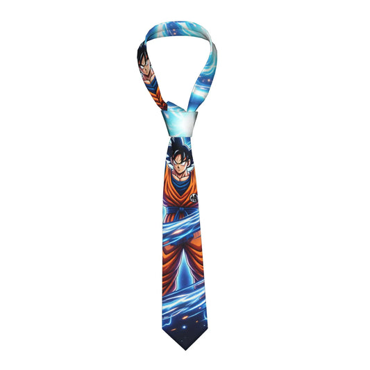 Cravate bleue Dragon Ball - Goku et traînées d'énergie