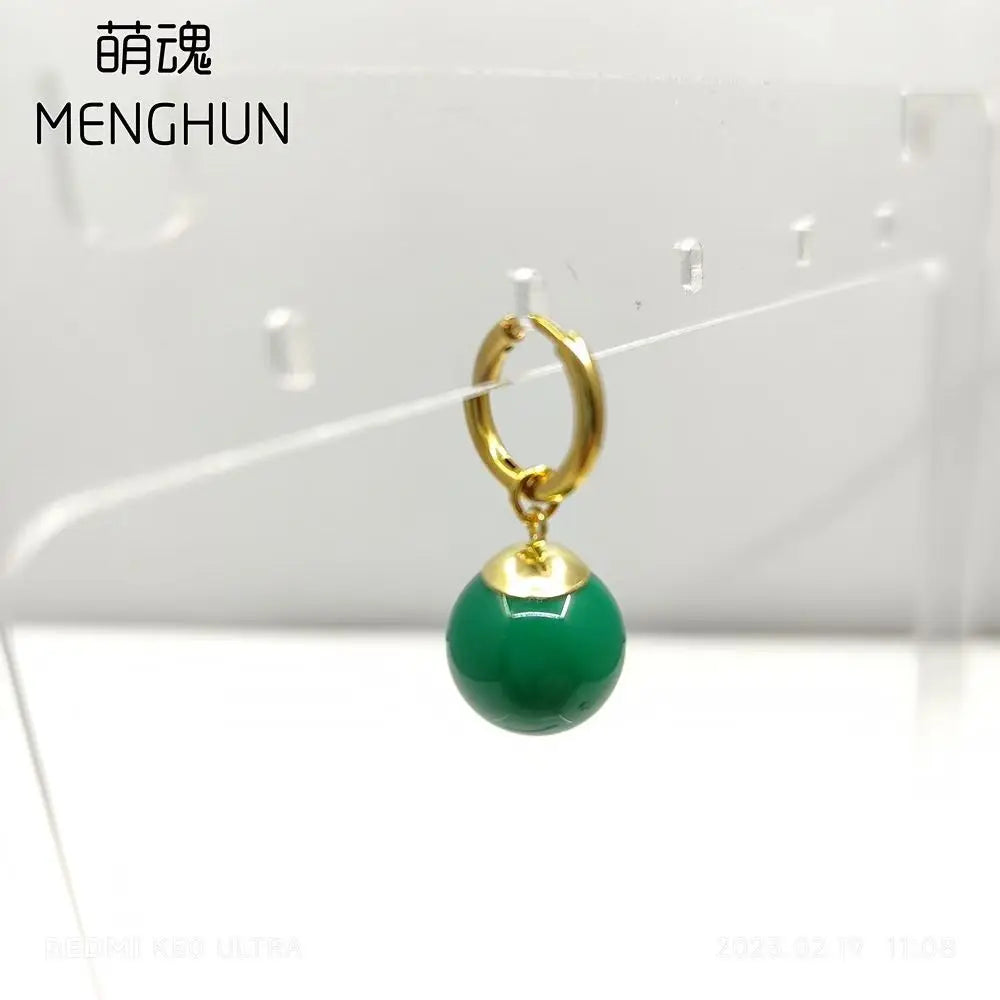 Boucles d'oreilles Potara Dragon Ball - perles vertes et jaunes