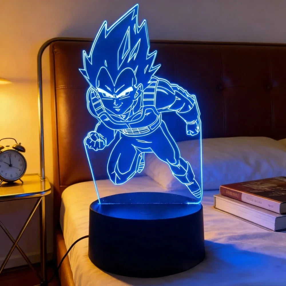 Dragon Ball 3D effect lamp - Goku and Vegeta luminous