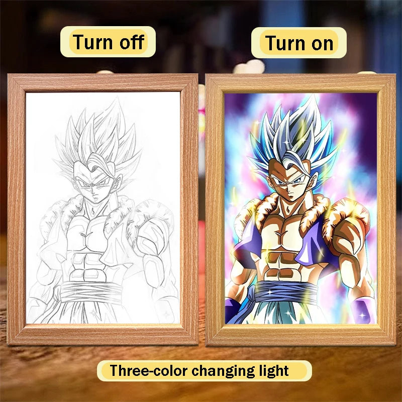 Dragon Ball Lichtrahmen - Goku und Kristallkugeln