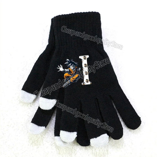 Dragon Ball Schwarze Handschuhe mit weißen Tipps - Goku und Brief I