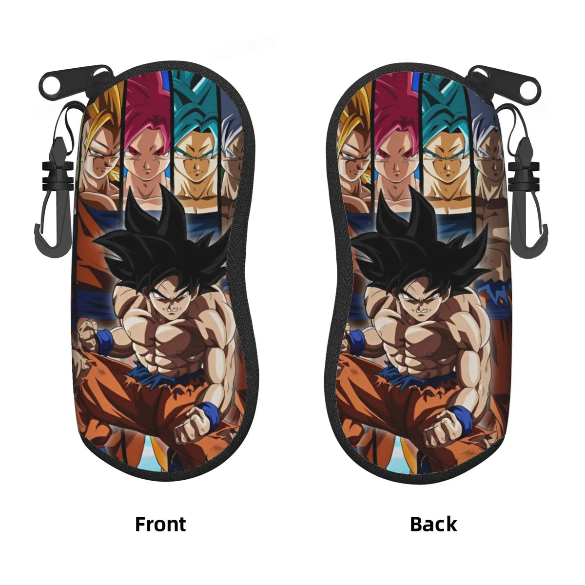 Étui à lunettes vert Dragon Ball - Cell et éclairs bleus