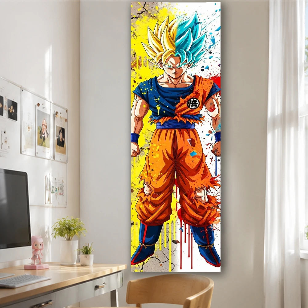Arazzo verticale Dragon Ball - Goku Super Saiyan e Blue