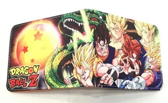 Portefeuille noir Dragon Ball - Shenron et transformations de Goku