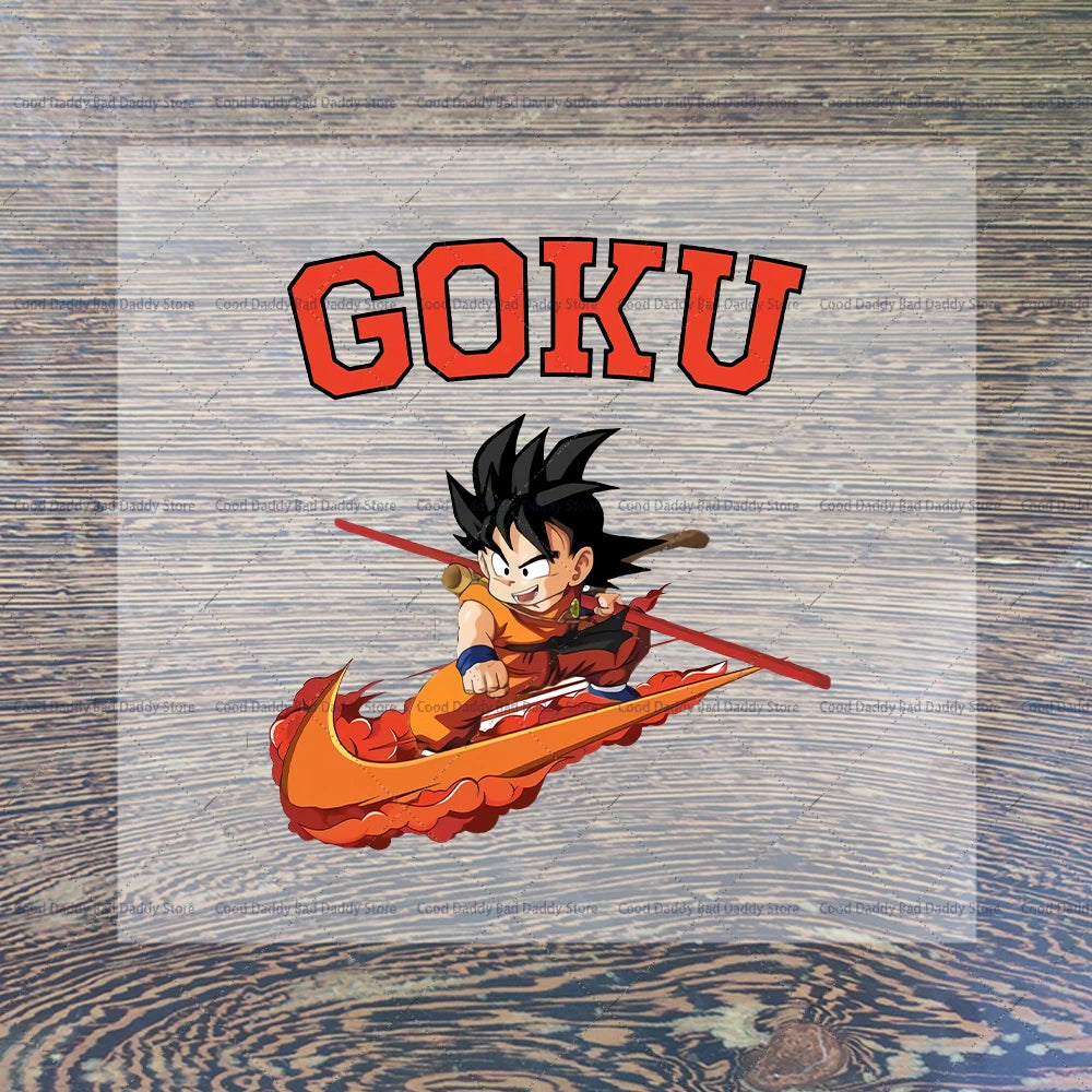 Transferencia termoadhesiva Dragon Ball - Goku niño en nube naranja