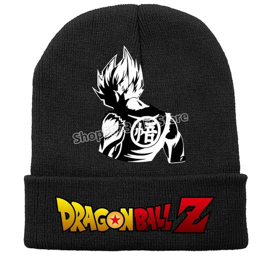 Zwarte omgekeerde hoed Dragon Ball - Terug goku in wit silhouet