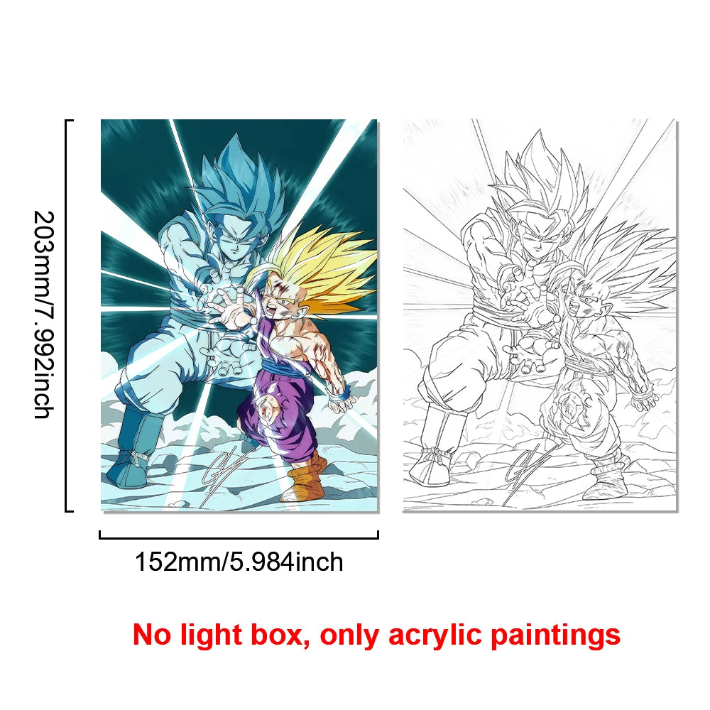 Dragon Ball Lichtrahmen - Goku und Kristallkugeln