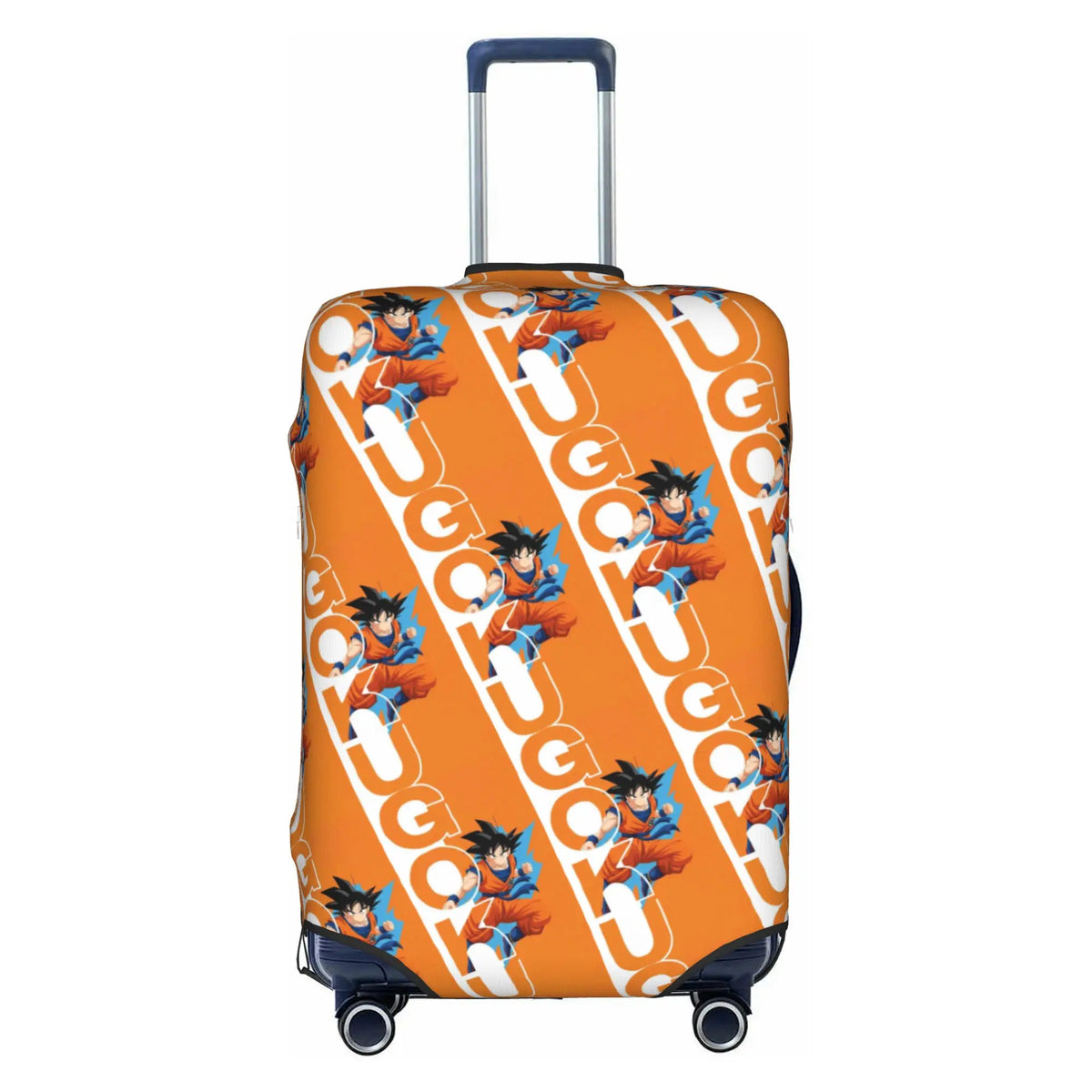 Housse de valise orange et blanche Dragon Ball - Goku enfant en motifs répétés