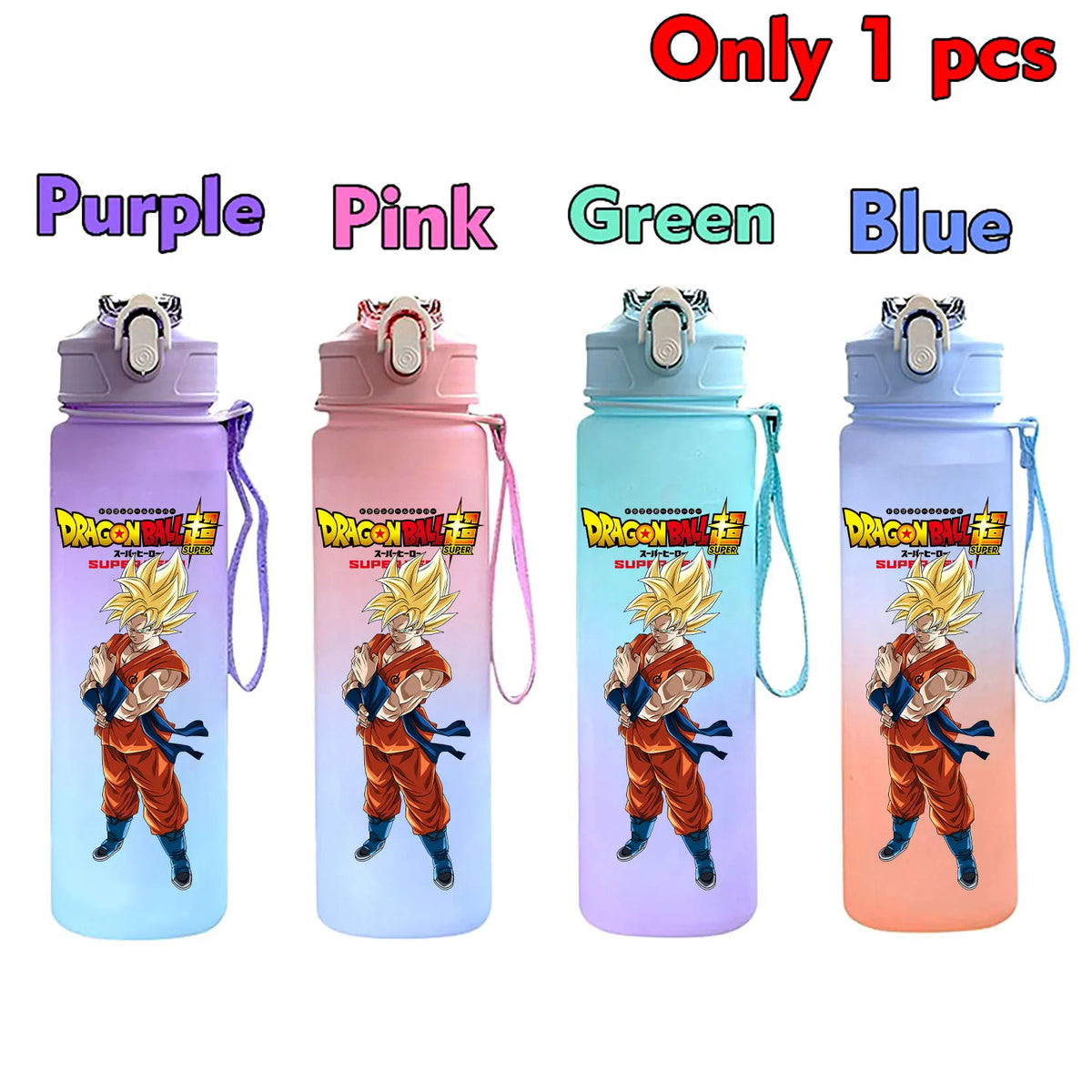 750 ml Dragon Ball bottle - Goku Vegeta and Trunks