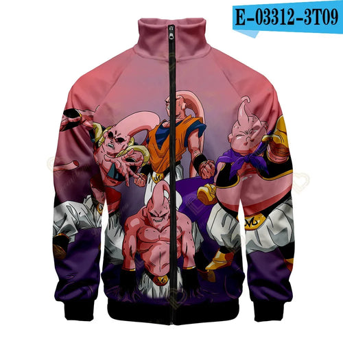 Chaqueta rosa con cremallera Dragon Ball - Majin Buu y sus diferentes formas