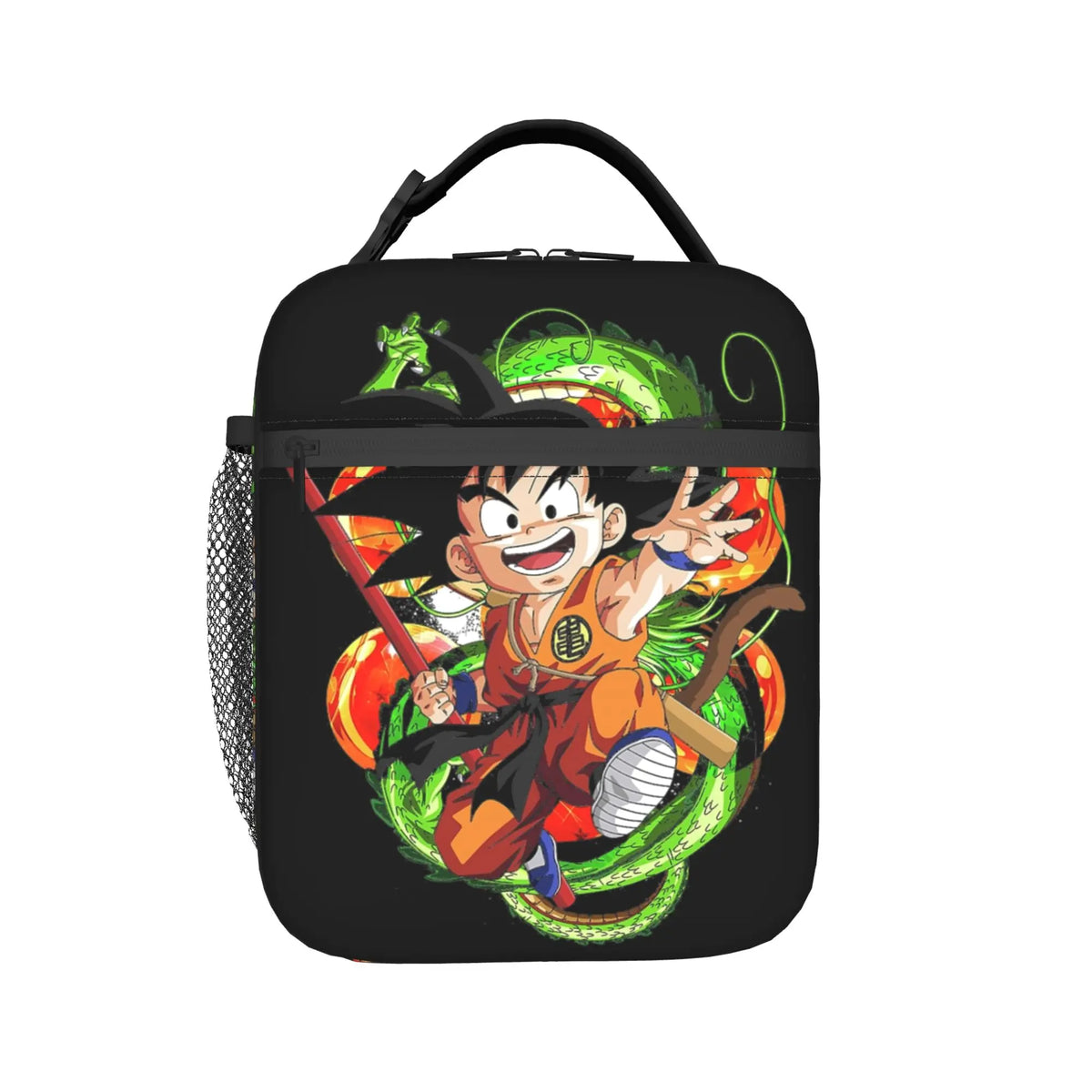 Sac repas noir Dragon Ball - Goku enfant Goku Blue et kanji Kame