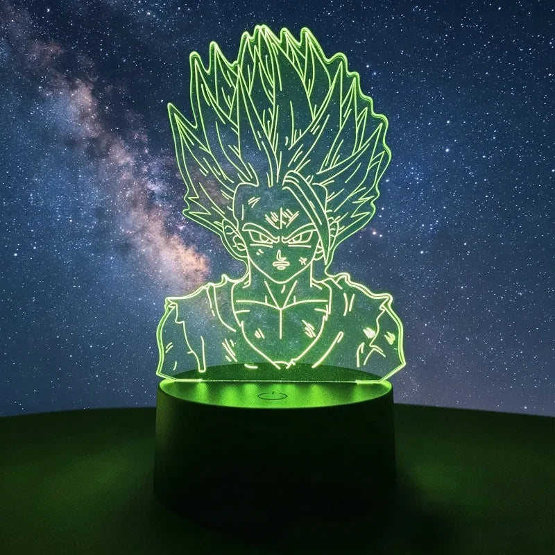 Dragon Ball 3D effect lamp - Goku and Vegeta luminous