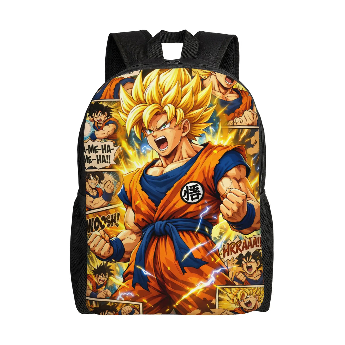 Mochila naranja Dragon Ball - Goku niño sosteniendo una bola de cristal