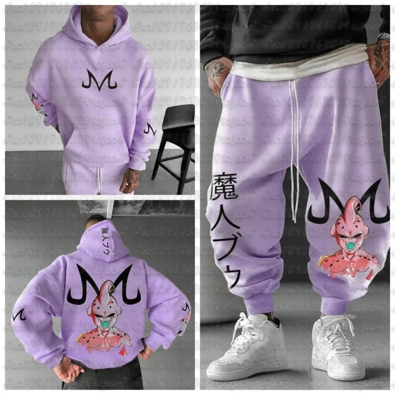 Ensemble sweat et jogging Dragon Ball - Majin Buu violet