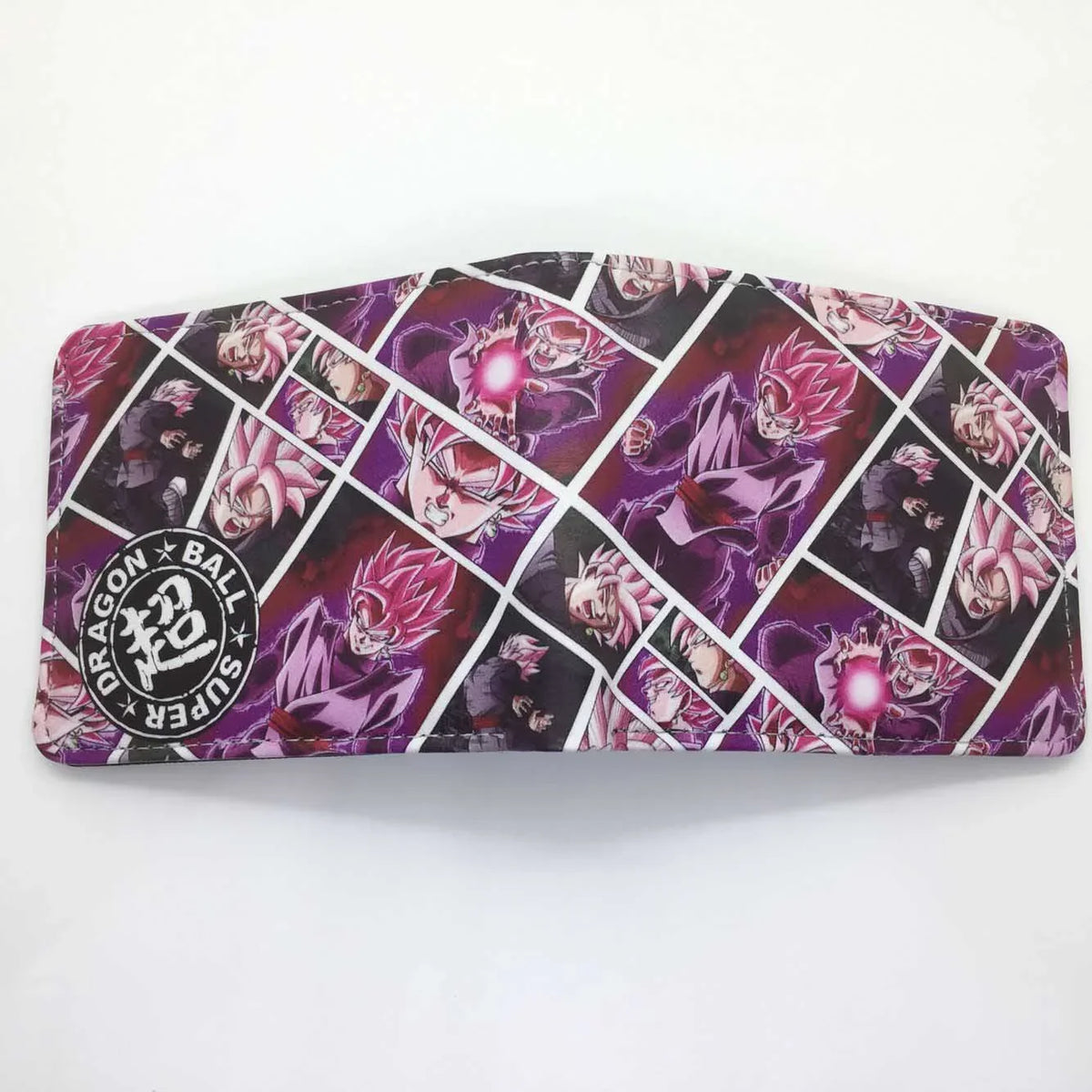 Dragon Ball purple wallet - Black Goku Rosé in manga boxes