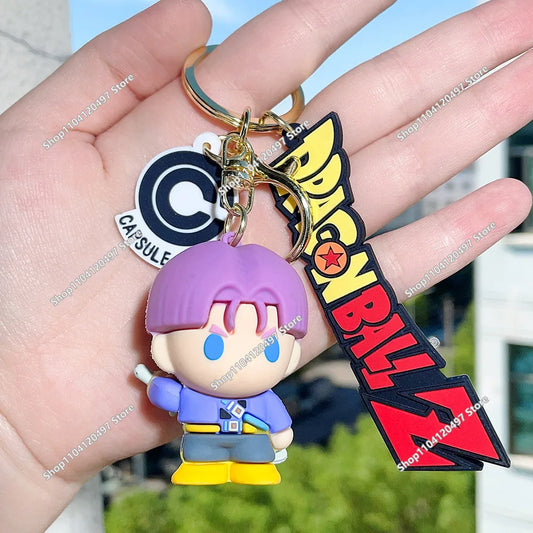 Chibi sleutelhanger Dragon Ball Trunks met paars haar