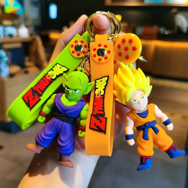 Dragon Ball Goku Schlüsselanhänger mit orangener Lanyard