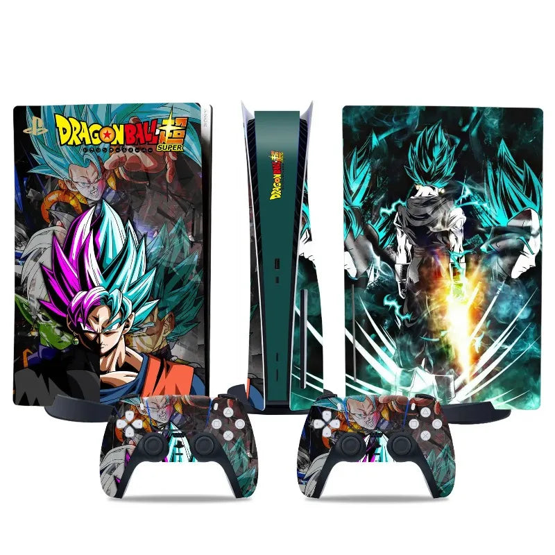 Pegatina PS5 y mandos Dragon Ball - Goku y Vegeta Super Saiyan Blue