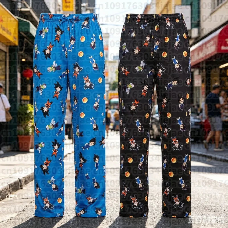 Pantalon de pyjama bleu Dragon Ball - Goku en motifs répétés
