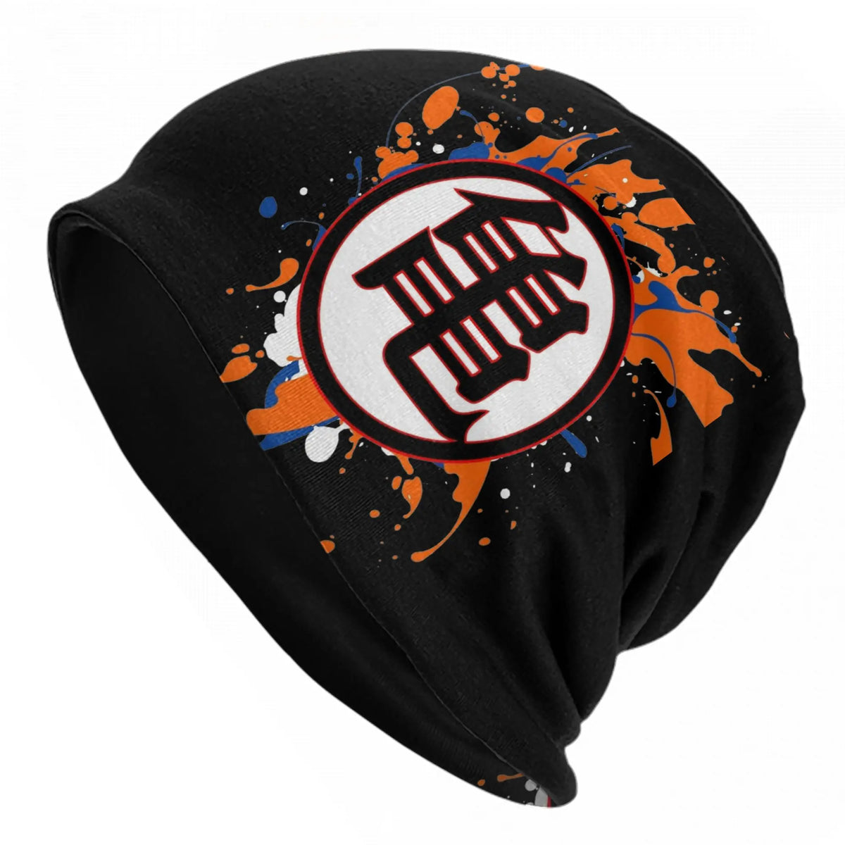 Dragon Ball Black Cap - Kame Emblem und orange Spritzer
