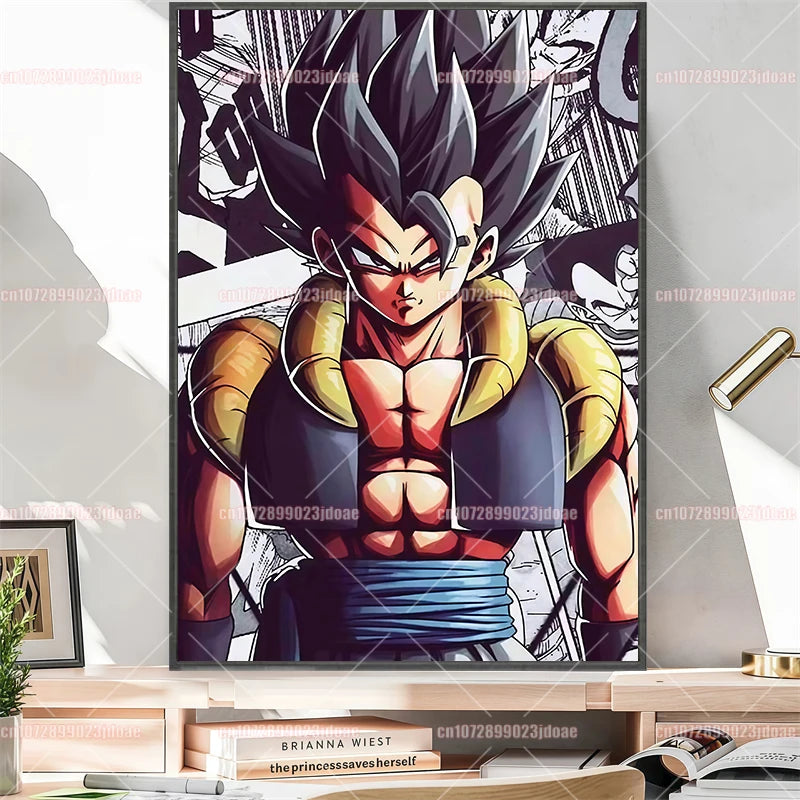 Pósteres manga Dragon Ball - Vegeta Goku y Broly a color