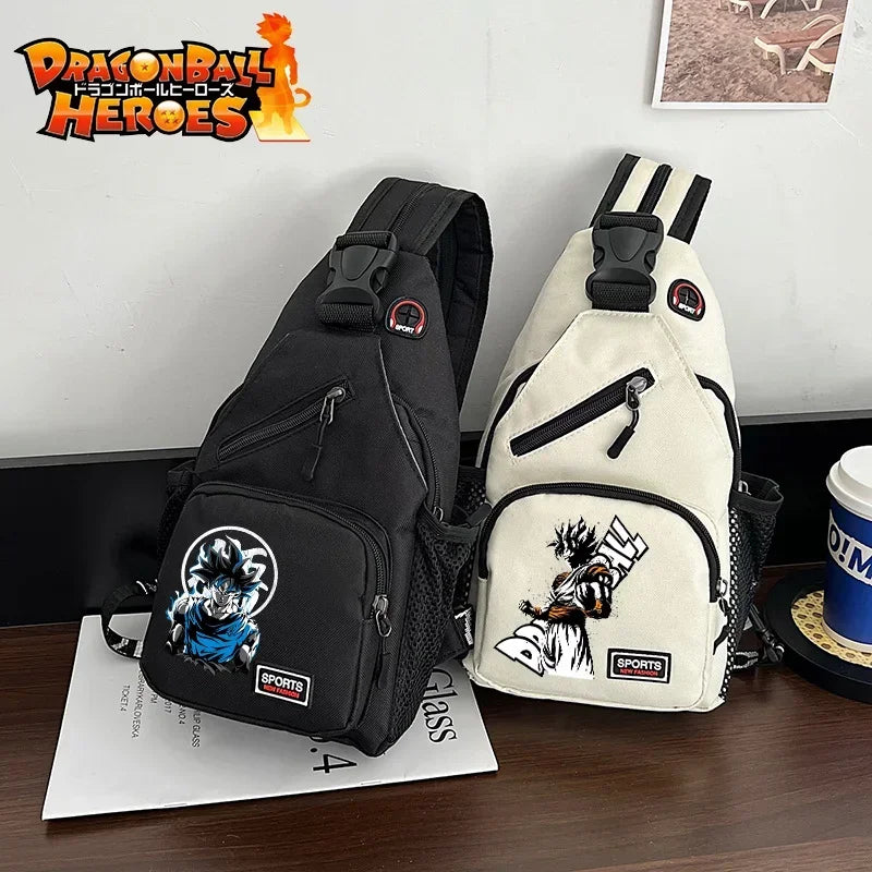 Dragon Ball white shoulder bag - Goku child and Shenron