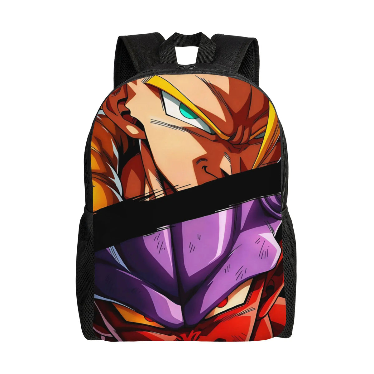 Sac à dos bleu et orange Dragon Ball - Goku et Vegeta dos à dos