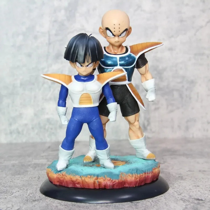 Figuras Dragon Ball - Gohan y Krilin con armaduras Saiyajin