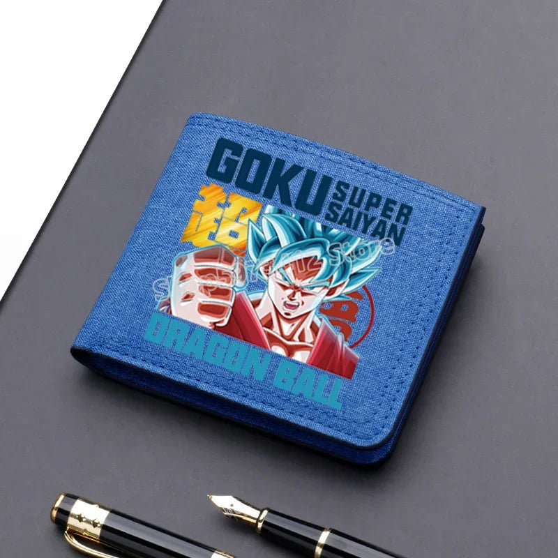 Dragon Ball patterned wallets - Ultra Instinct and Shenron child Goku