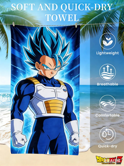 Dragon Ball Badetuch - Super Saiyan Blue Vegeta in Rüstung