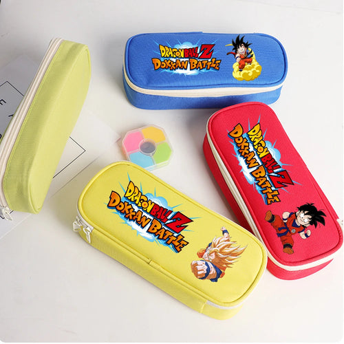Trousse à crayons colorée Dragon Ball - Goku et logo Dokkan Battle