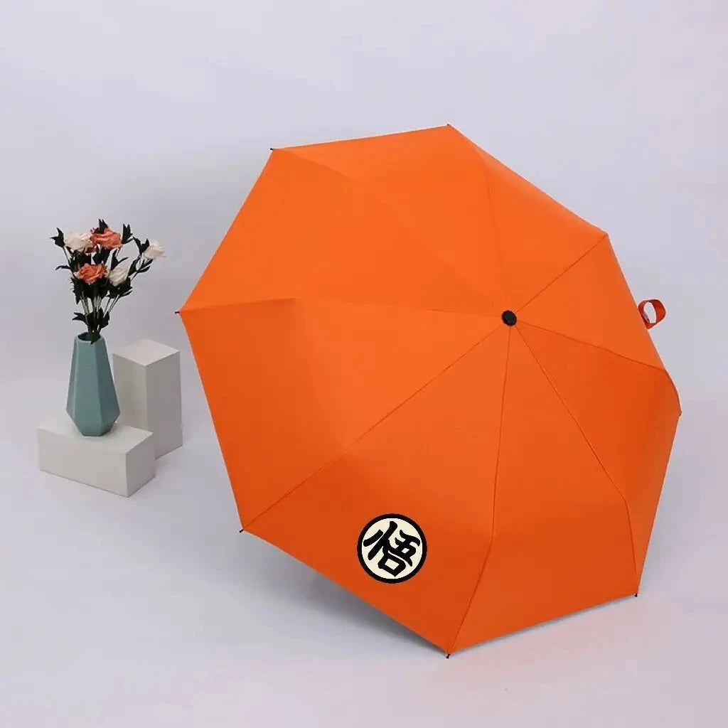 Dragon Ball folding umbrella - Goku symbol orange