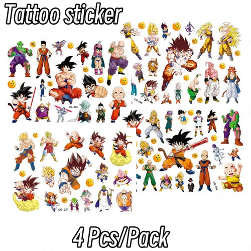 Dragon Ball Tijdelijke Tattoos - Chibi Character Boards
