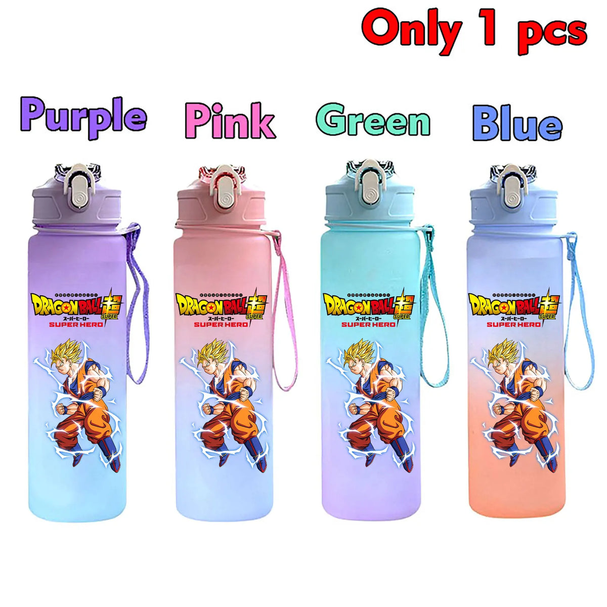 750 ml Dragon Ball bottle - Goku Vegeta and Trunks